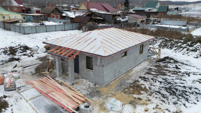 Одноэтажный жилой дом в с. Черновское, ул. Рабочая 